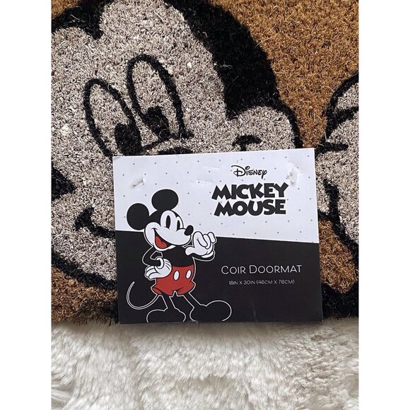 Disney Mickey Minnie Mouse Coir Door Mat 18x30” Outdoor Rug WELCOME  Hello Bye - Picture 4 of 9